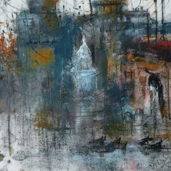 Painting of abstract Benaras on paper