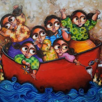 Figurative painting on canvas